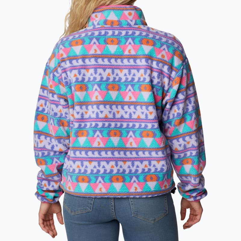 Кофта трекінгова жіноча Columbia Helvetia Cropped 1/2 purple lotus/camp blanket 2