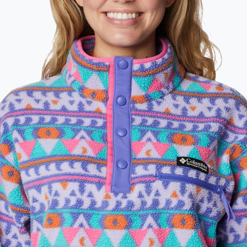 Кофта трекінгова жіноча Columbia Helvetia Cropped 1/2 purple lotus/camp blanket 3