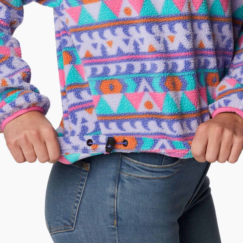 Кофта трекінгова жіноча Columbia Helvetia Cropped 1/2 purple lotus/camp blanket 4