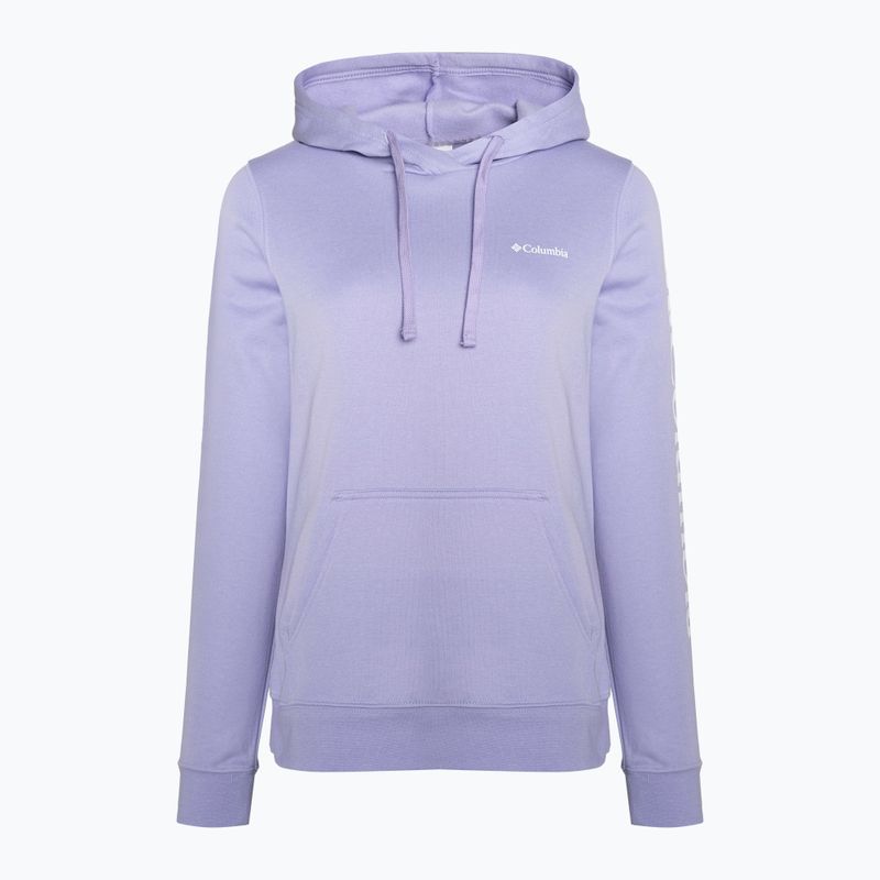 Кофта трекінгова жіноча Columbia Trek Graphic Hooded frosted purple/white logo 4