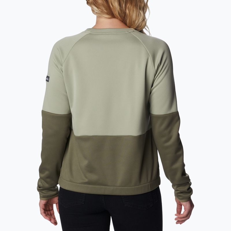 Кофта трекінгова жіноча Columbia Windgates Crew safari/stone green 2