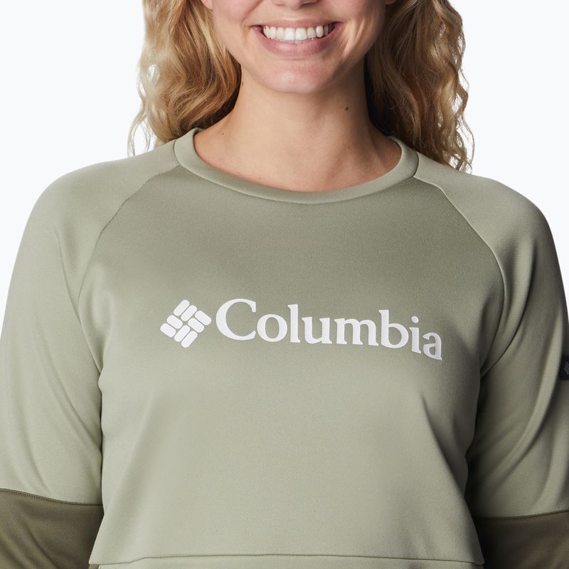 Кофта трекінгова жіноча Columbia Windgates Crew safari/stone green 4