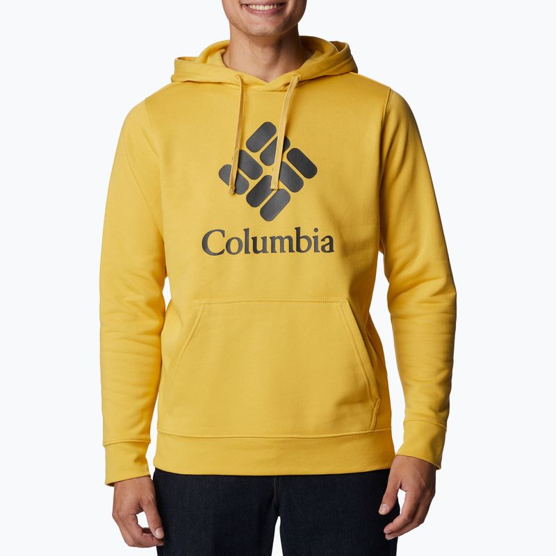 Кофта трекінгова чоловіча Columbia Trek Hoodie golden nugget/csc stacked graphic