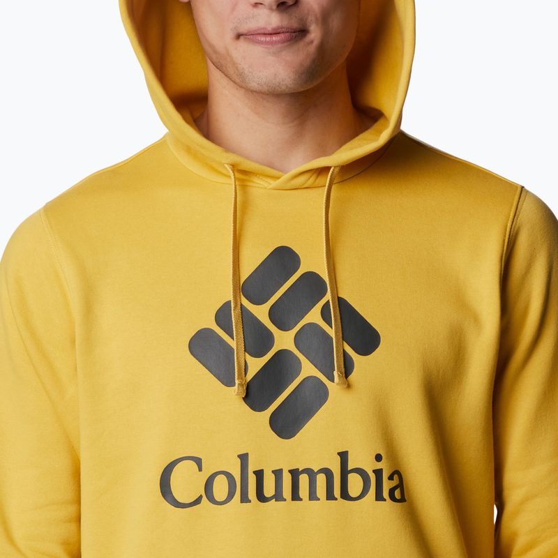 Кофта трекінгова чоловіча Columbia Trek Hoodie golden nugget/csc stacked graphic 5