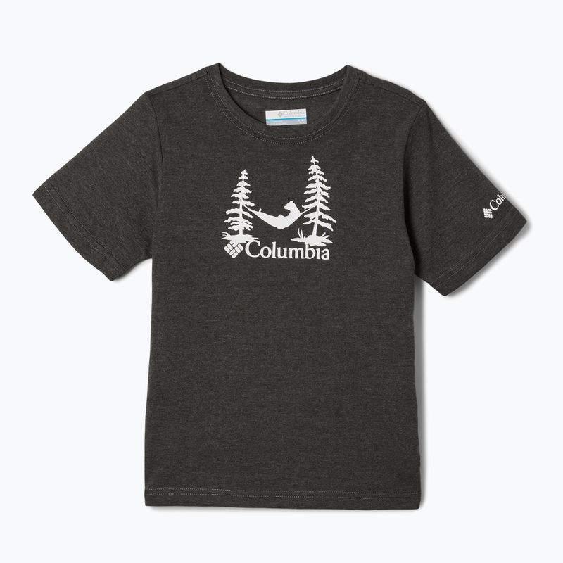 Футболка трекінгова дитяча Columbia Valley Creek Graphic shark hthr/snoozin graphic
