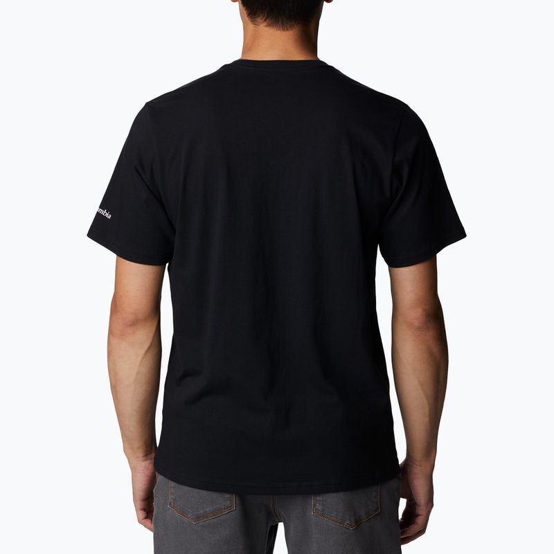 Футболка трекінгова чоловіча Columbia Rockaway River Graphic black/scenic stroll graphic 2