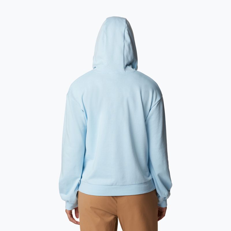 Кофта трекінгова жіноча Columbia Logo III French Terry spring blue 2