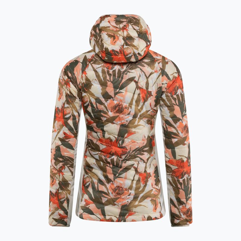 Куртка гібридна жіноча Columbia Powder Pass Hooded chalk floriculture print 9