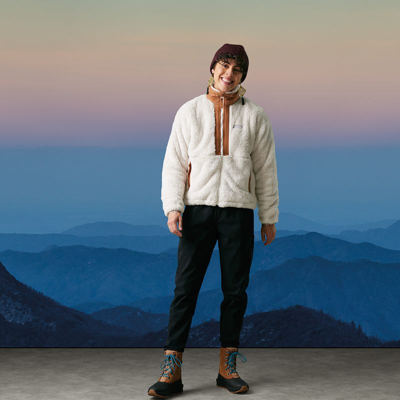 Жіночий трекінговий світшот Columbia Boundless Discovery Sherpa крейдяного/кармельного кольору 8