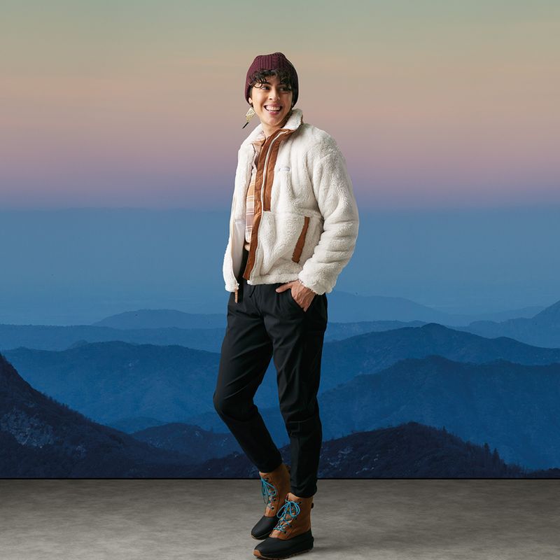 Жіночий трекінговий світшот Columbia Boundless Discovery Sherpa крейдяного/кармельного кольору 9