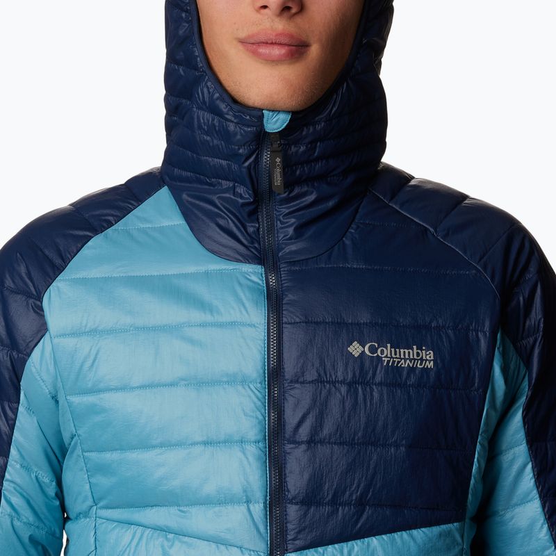 Чоловічий пуховик Columbia Platinum Peak з капюшоном шаста/колегіальний темно-синій 6
