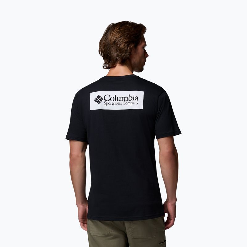 Чоловіча трекінгова футболка Columbia North Cascades black/csc box logo 3