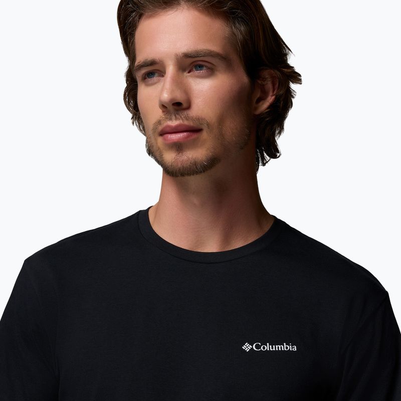 Чоловіча трекінгова футболка Columbia North Cascades black/csc box logo 4