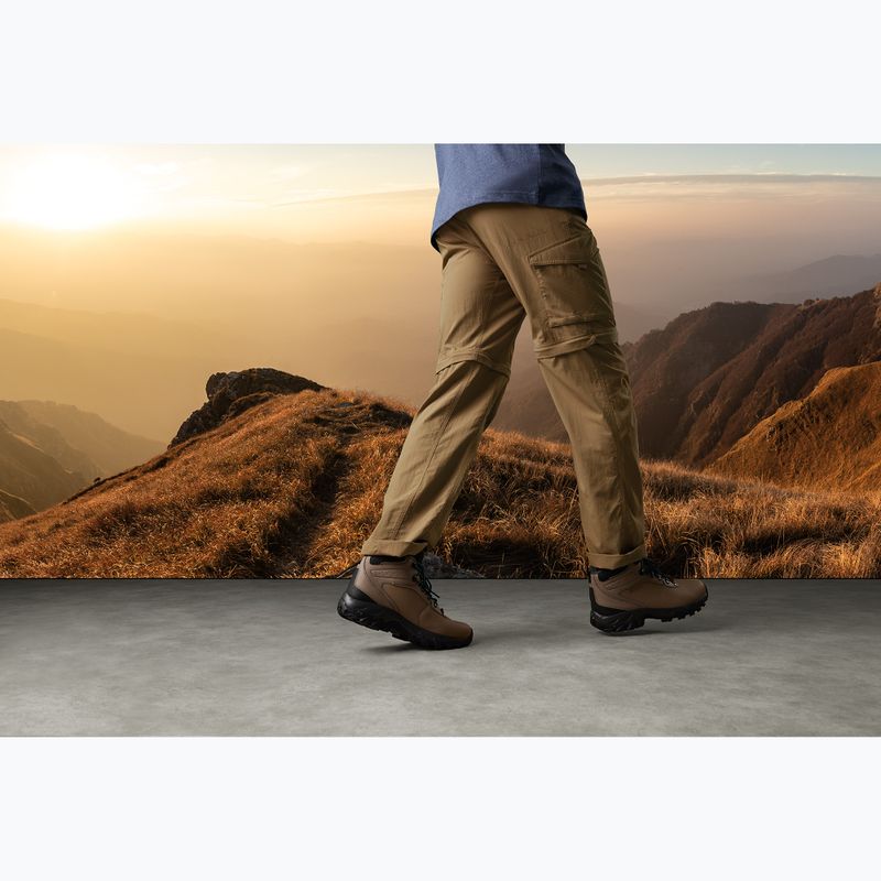 Черевики чоловічі Columbia Newton Ridge WP OH II dark grey/ raw honey 21