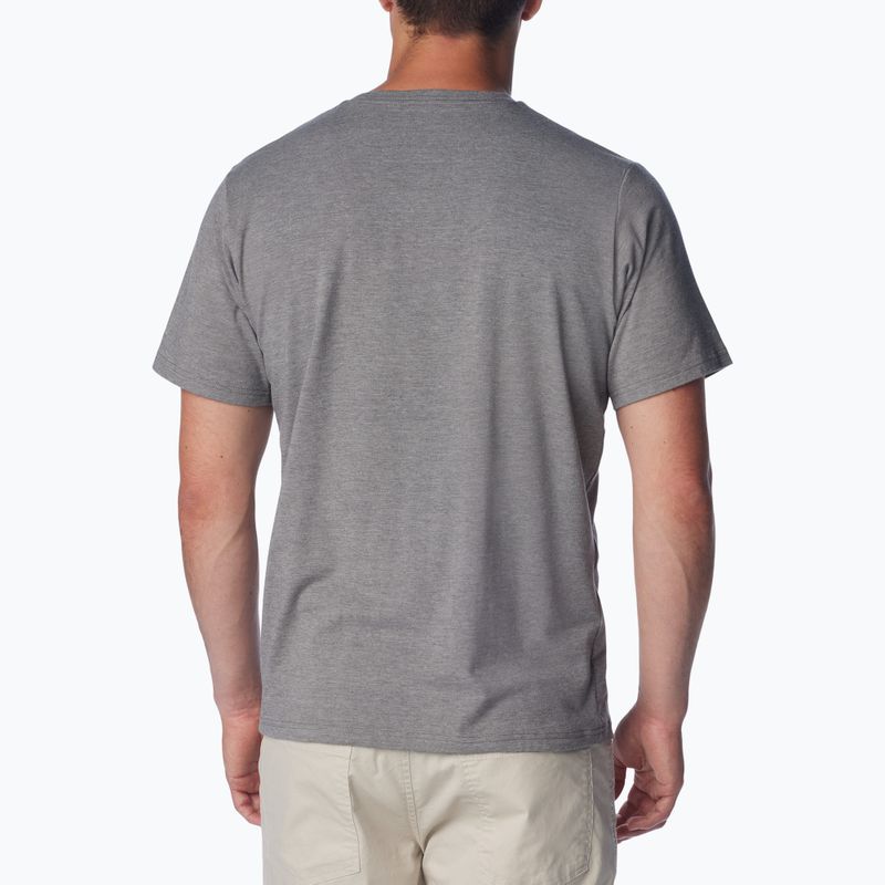 Футболка трекінгова чоловіча Columbia Sun Trek Short city grey heather/simple gorge 3