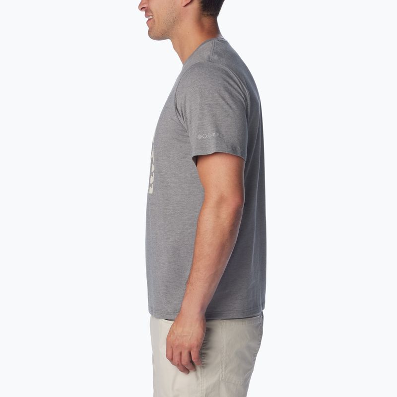 Футболка трекінгова чоловіча Columbia Sun Trek Short city grey heather/simple gorge 4