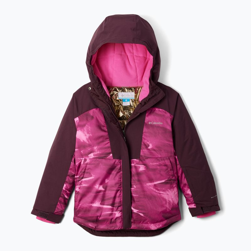 Куртка лижна дитяча Columbia Mighty Mogul III Print pink ice windblown/ moonvista