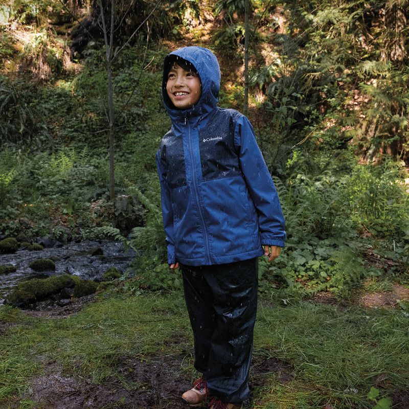 Куртка-дощовик дитяча Columbia Rainy Trails II Fleece mountain blue/ collegiate navy slub 4