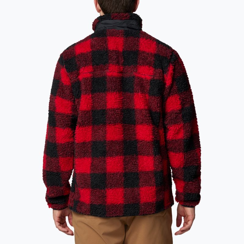 Кофта флісова чоловіча Columbia Winter Pass Printed Fleece mountain red check 2