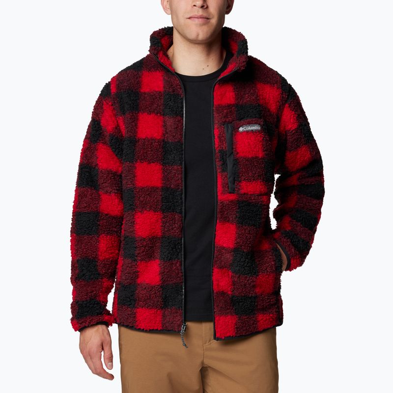 Кофта флісова чоловіча Columbia Winter Pass Printed Fleece mountain red check 3