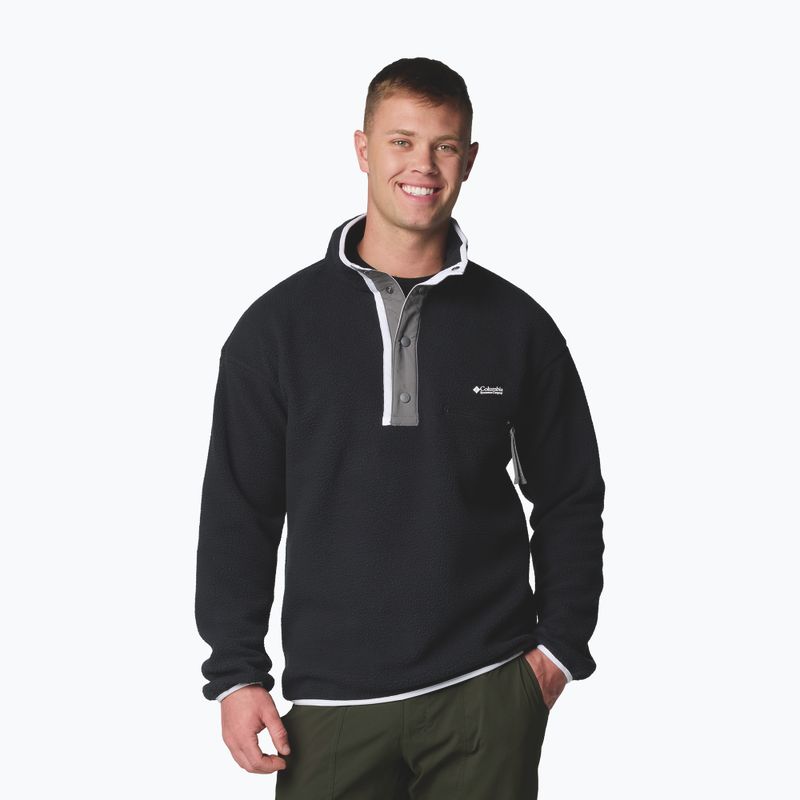 Чоловіча флісова кофта Columbia Helvetia II Half Snap Fleece black