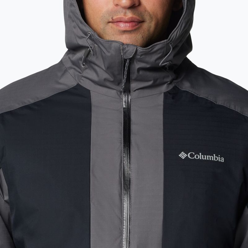 Чоловіча утеплена міська куртка Columbia Point Park II Insulated сіро-чорна 5