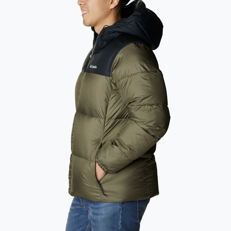 Пуховик чоловічий Columbia Puffect II Hooded stone green/ black 3