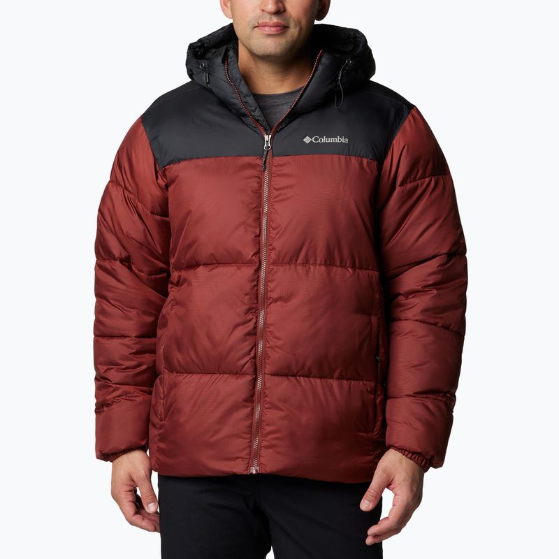 Пуховик чоловічий Columbia Puffect II Hooded spice/ black