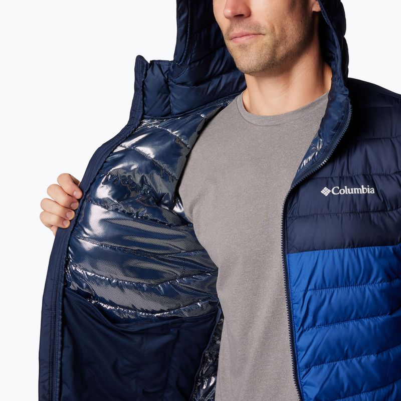 Пуховик чоловічий Columbia Powder Lite II Hooded mountain blue/ collegiate navy 8