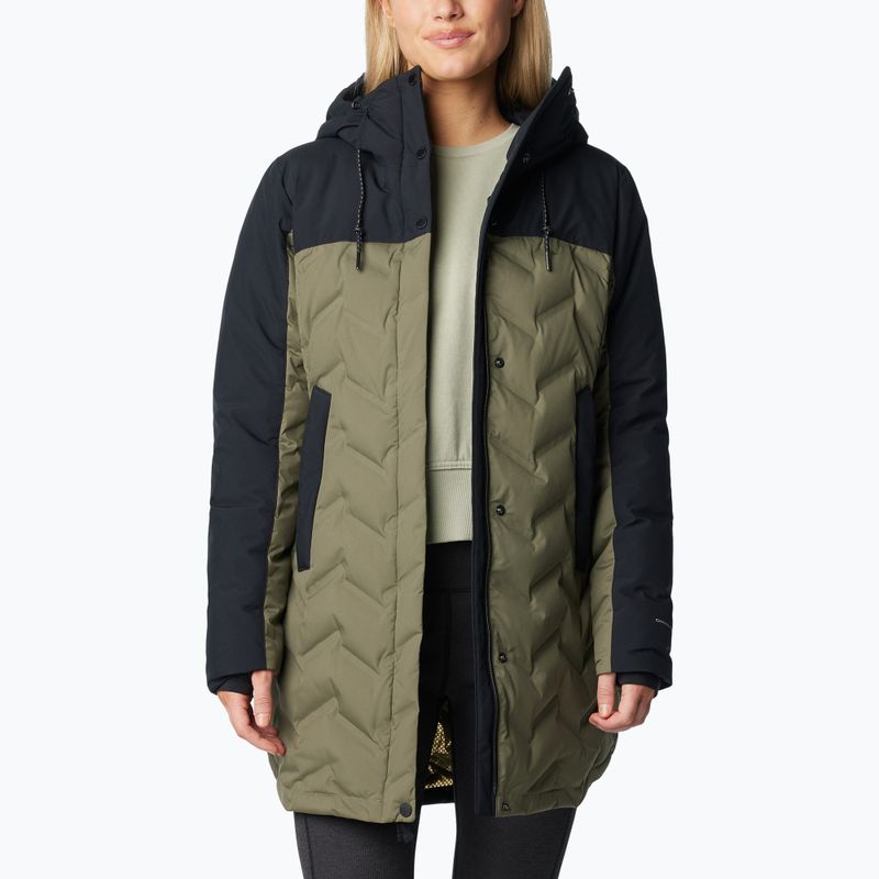 Жіночий пуховик Columbia Mountain Croo III Mid Down Coat кам'яно-зелений/чорний 4