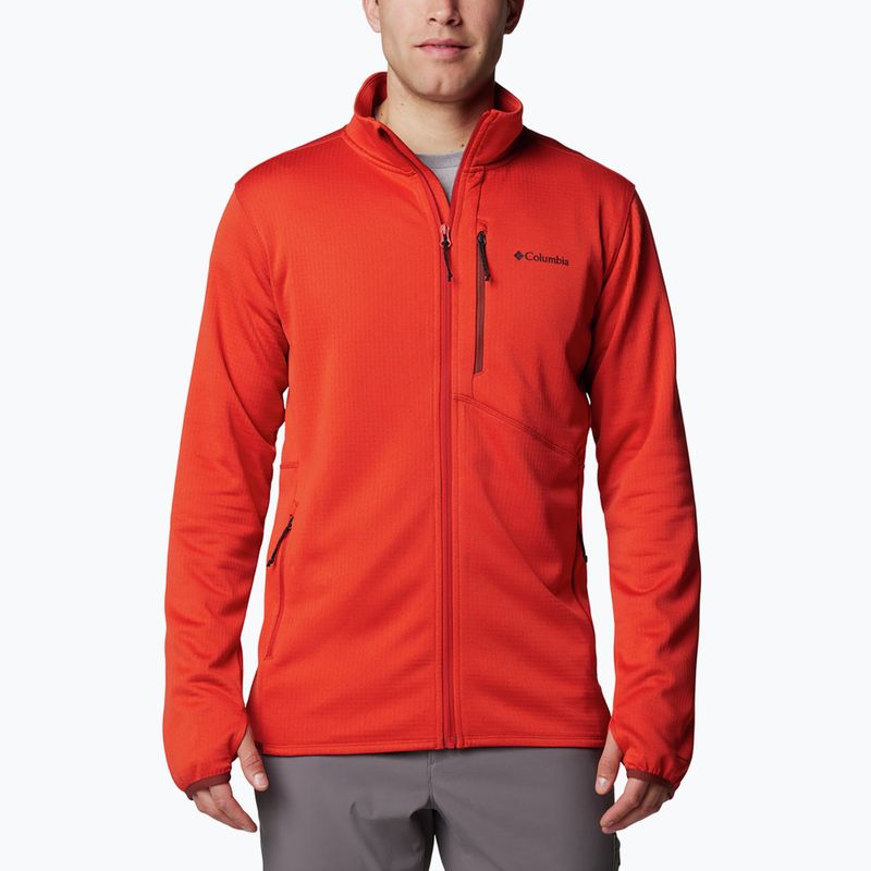 Кофта трекінгова чоловіча Columbia Park View Fleece FZ sail red heather 5