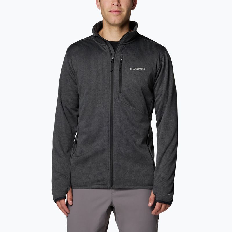 Кофта трекінгова чоловіча Columbia Park View Fleece FZ black heather 5