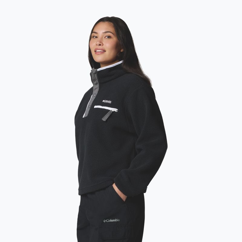 Кофта флісова жіноча Columbia Helvetia II Cropped Half Snap Fleece black 4