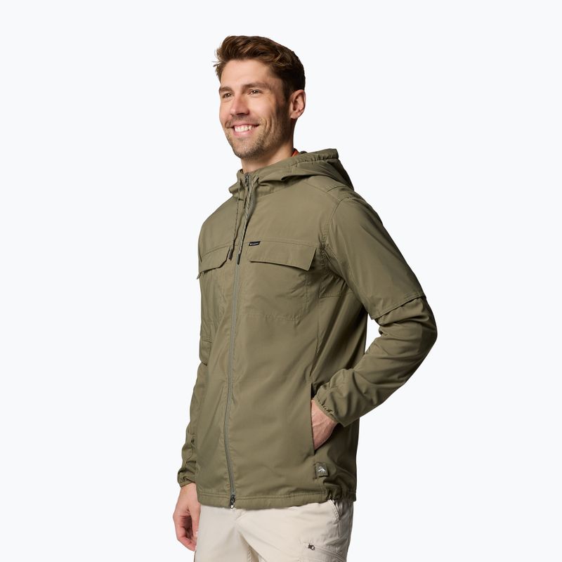 Кофта трекінгова чоловіча Columbia Skien Valley Hooded stone green 4