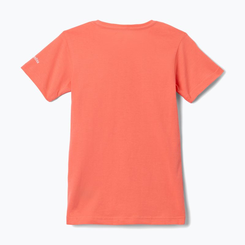 Футболка трекінгова дитяча Columbia Mission Lake Graphic hot coral/foxy swirl 2