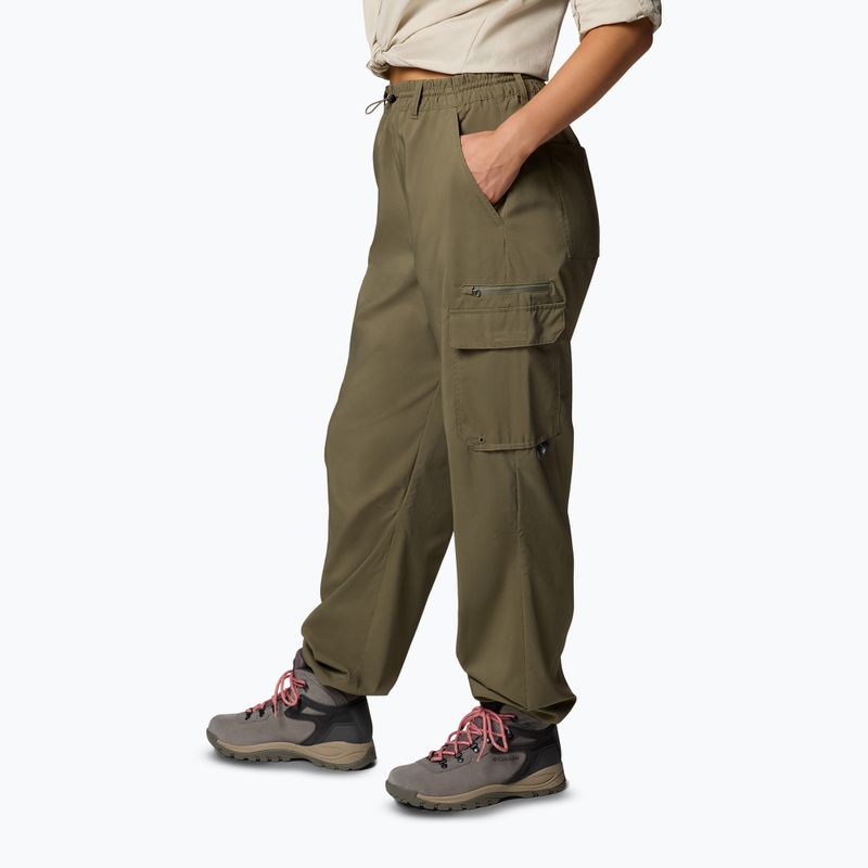 Штани трекінгові жіночі Columbia Skien Valley Cargo stone green 4