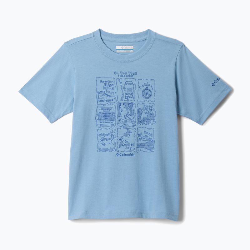 Футболка дитяча Columbia Valley Creek Graphic ripple blue/hike guide