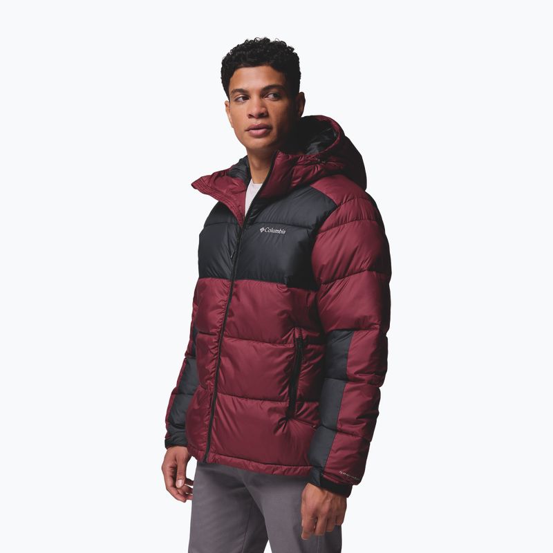 Чоловіча утеплена куртка Columbia Pike Lake II Hooded rich wine/black 4