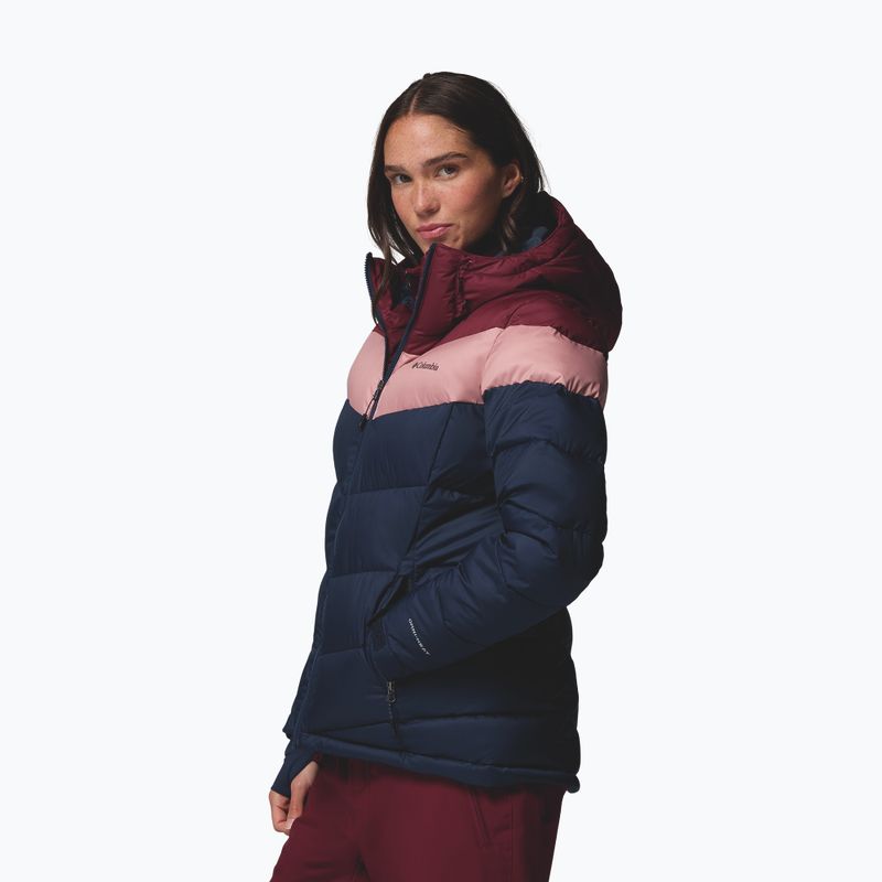 Жіноча лижна куртка Columbia Abbott Peak II Ins collegiate navy/rich wine/eraser pink 4
