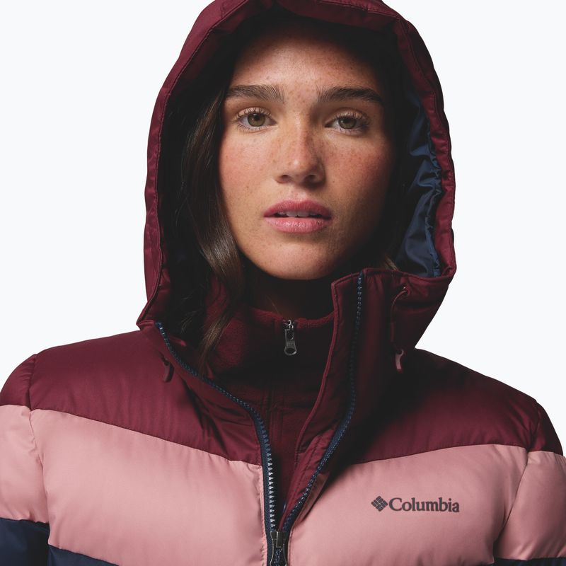 Жіноча лижна куртка Columbia Abbott Peak II Ins collegiate navy/rich wine/eraser pink 5