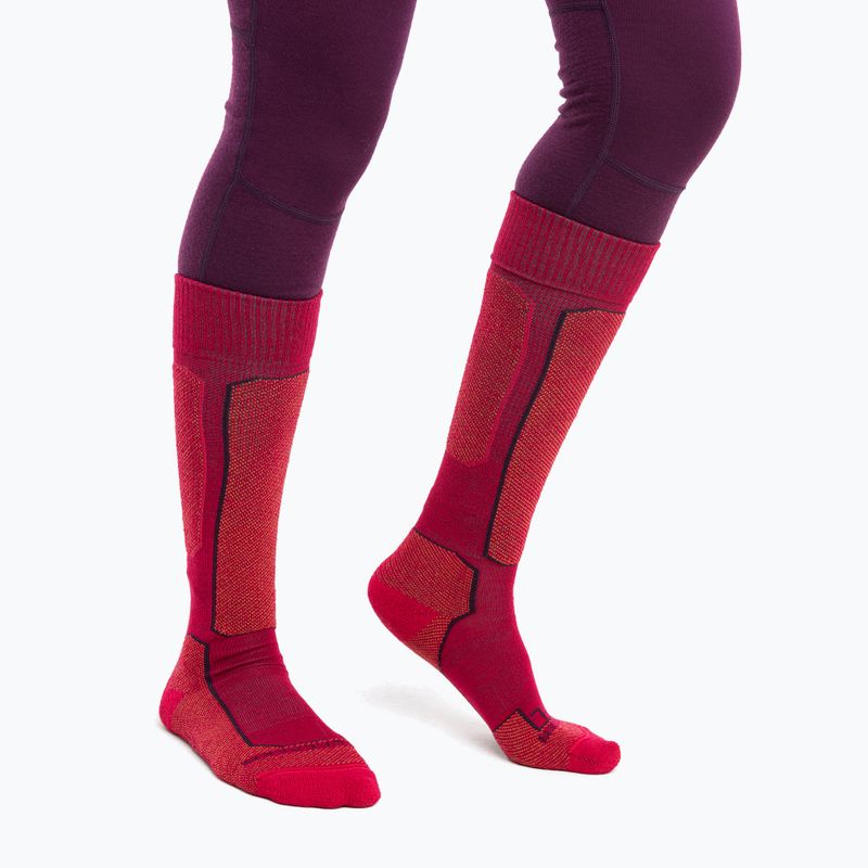 Шкарпетки лижні  жіночі icebreaker Ski+ Light OTC electrnpnk/arth/nightshad 2