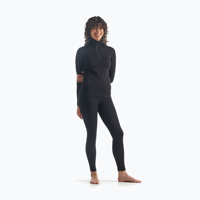 Жіноча термоактивна кофта icebreaker 260 Tech LS Half Zip чорна 2
