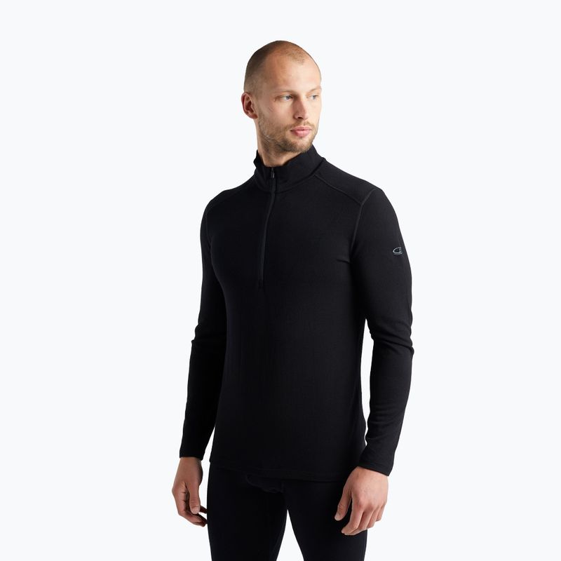 Кофта термічна чоловіча icebreaker 260 Tech LS Half Zip black
