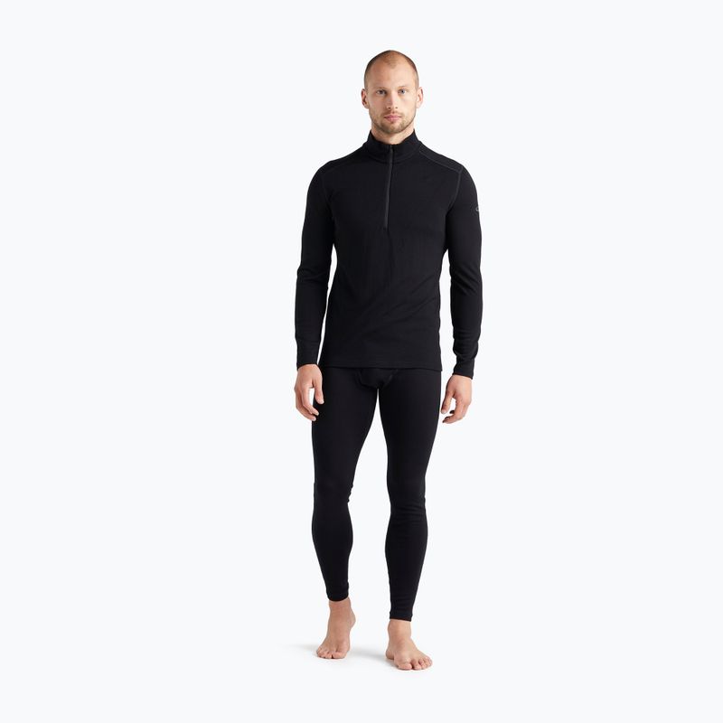 Кофта термічна чоловіча icebreaker 260 Tech LS Half Zip black 2