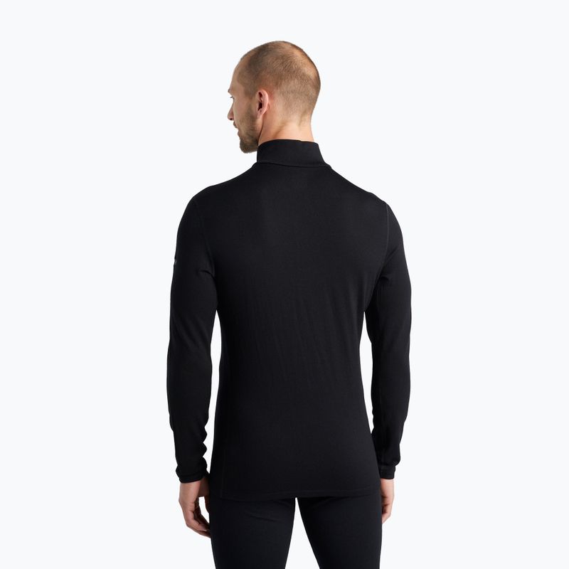 Кофта термічна чоловіча icebreaker 260 Tech LS Half Zip black 3