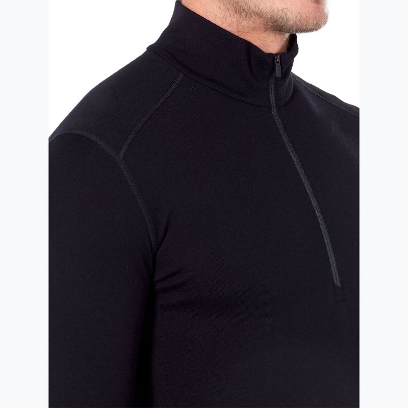 Кофта термічна чоловіча icebreaker 260 Tech LS Half Zip black 5