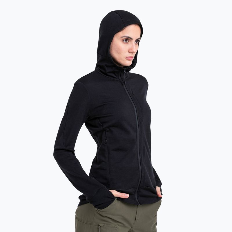 Льодохідна жіноча трекінгова куртка Merino 260 Quantum IV Zip Hoodie чорна 5