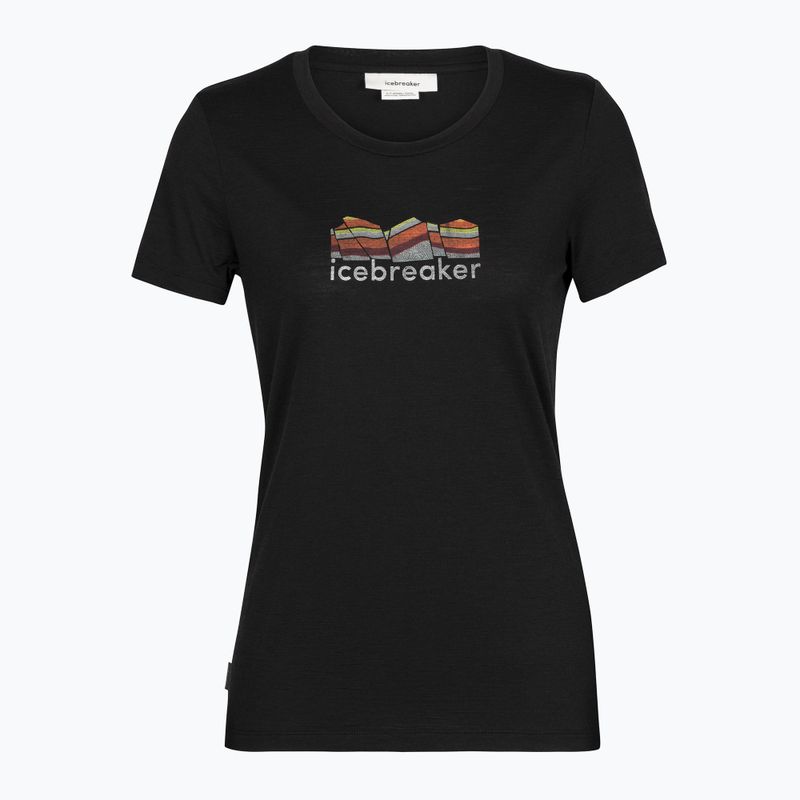 Футболка трекінгова жіноча icebreaker Tech Lite II Mountain Geology black 7