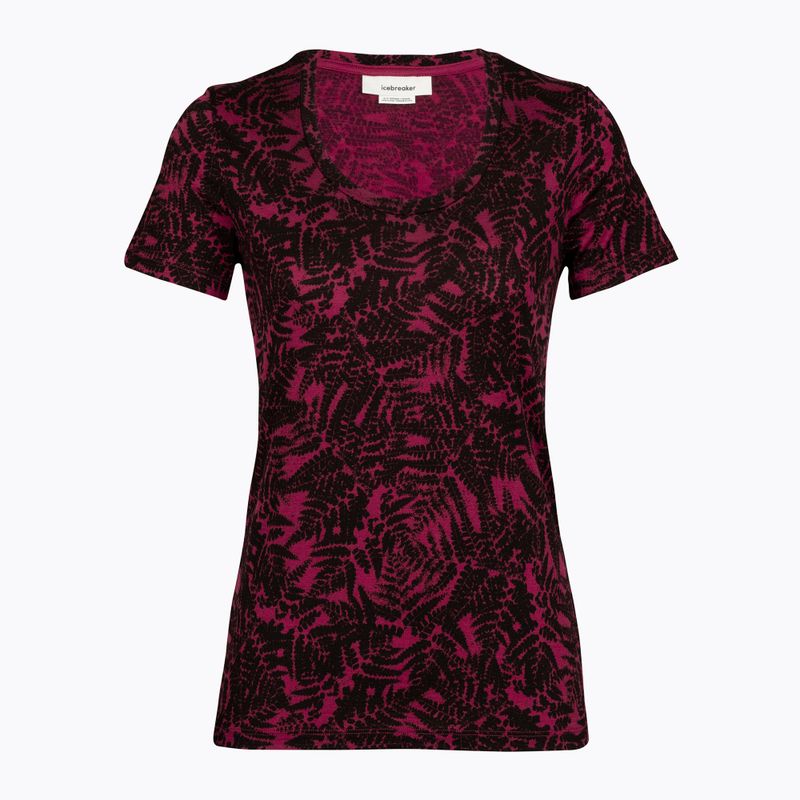 Футболка трекінгова жіноча icebreaker Tech Lite II Scoop Native Ferns cherry/aop 6
