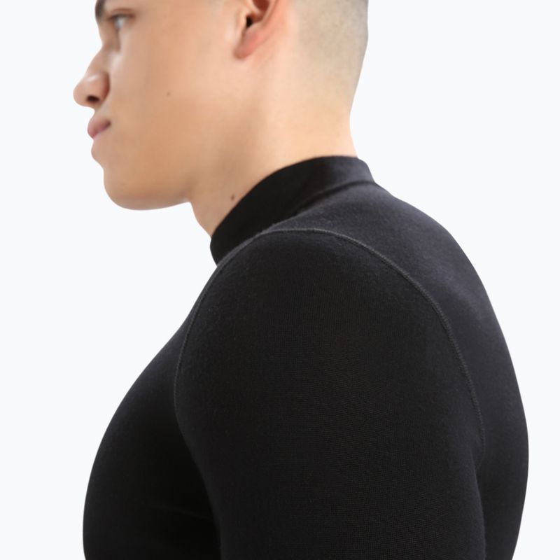 Чоловіча термоактивна кофта icebreaker 260 Tech Turtleneck black 4